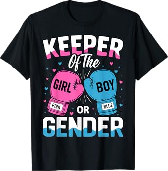 Funny Gender Reveal Party Keeper Of Gender Boxing T-Shirt