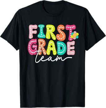 First Grade Team Teacher Back To School 1st Grade Squad Kids T-Shirt