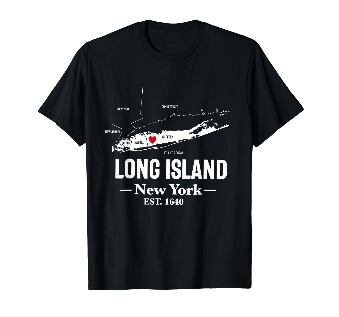 Long Island NY Souvenir Native Long Islander Map NYC T-Shirt