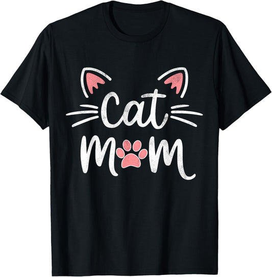 Women Cat Mom Cat Lover Cute Mother's Day Mama I Love My Cat T-Shirt