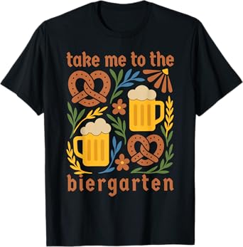 Take Me to The Biergarten Oktoberfest Beer Festival Boho T-Shirt