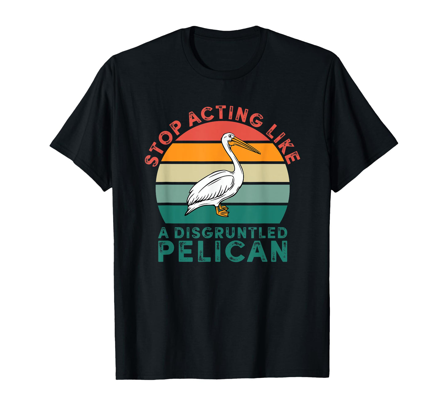 Stop Acting Like A Disgruntled Pelican Retro T-Shirt