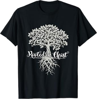 Vintage Rooted in Christ Religious Christian Jesus Christ T-Shirt