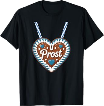 Prost Gingerbread Heart Bavaria German T-Shirt
