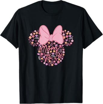 Disney Minnie Mouse Mom To Be Floral Minnie Ears T-Shirt