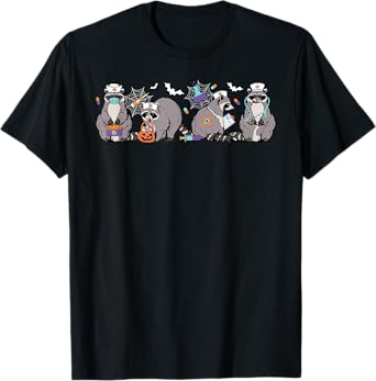 Cute Nurse Raccoon Halloween T-Shirt