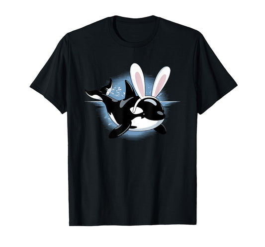 Orca with Ears Funny Easter Kids Boys Girls T-Shirt