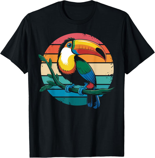 Retro Toucan Bird Tropical Jungle Vintage Nature Gifts Kids T-Shirt