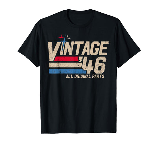 Vintage 1946 Retro 79th Birthday for Men Woman 79 Years Old T-Shirt
