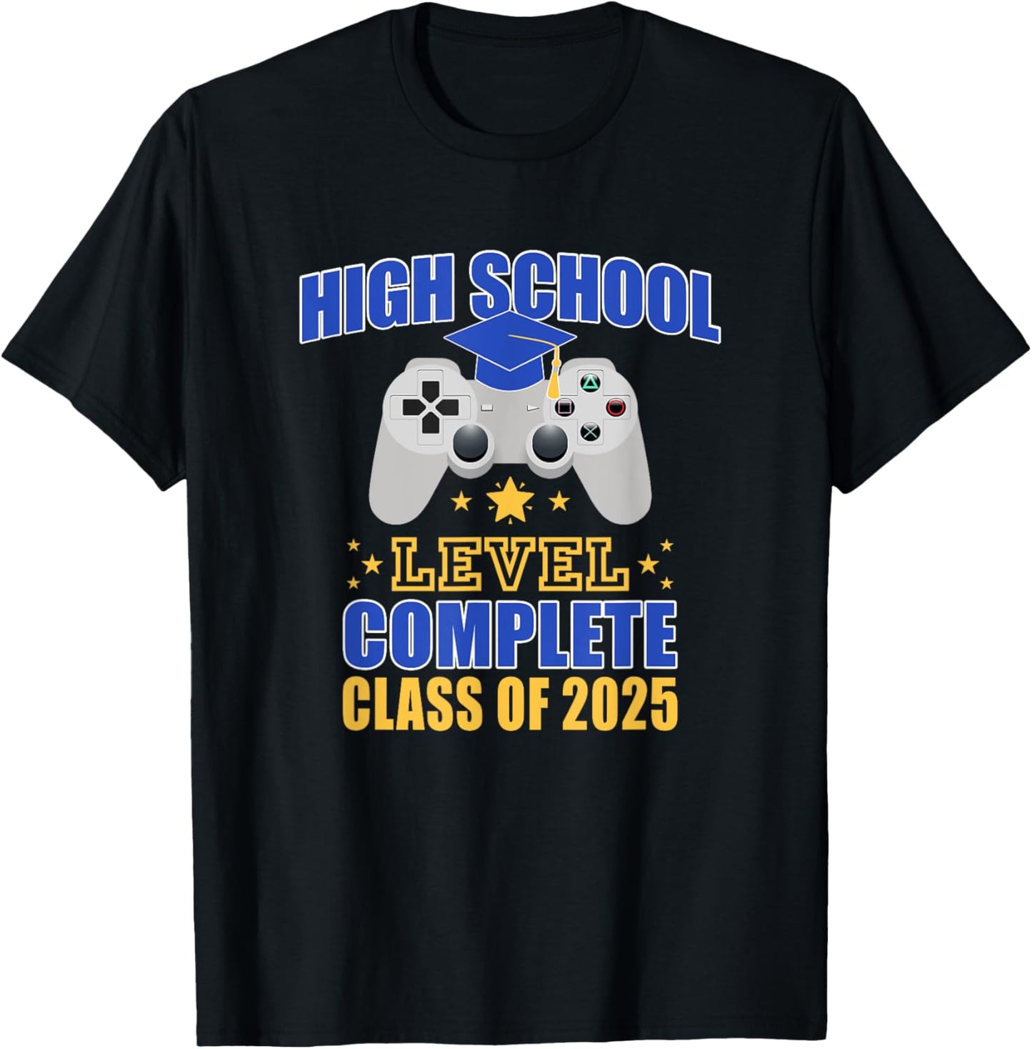 High School Level Complete Class Of 2025 Graduation T-Shirt