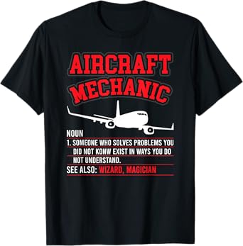 Aircraft Mechanic Definition Airplane Mechanic T-Shirt