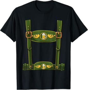 Oktoberfest Halloween Costume - Men's Leather Trousers T-Shirt