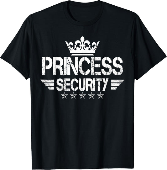 Princess Security Boys Big Brother Birthday Dad Mom Vintage T-shirt by TeeBrew