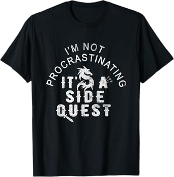 I'M NOT PROCRASTINATING VINTAGE IT'S A SIDE QUEST FUNNY T-Shirt