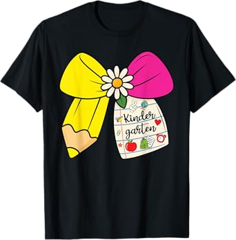 Kindergarten Coquette Bow Back To School First Day Of School T-Shirt