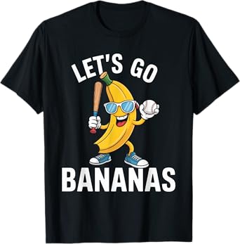 Funny Let's Go Bananas Cute Banana Fruit Lover Game Day Kids T-Shirt