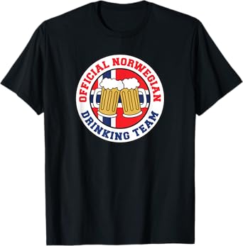 Official Norwegian Drinking Team Flag of Norway Beer Funny T-Shirt