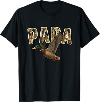 Camouflage Vintage Mallard Duck Retro Camo Hunting Papa T-Shirt