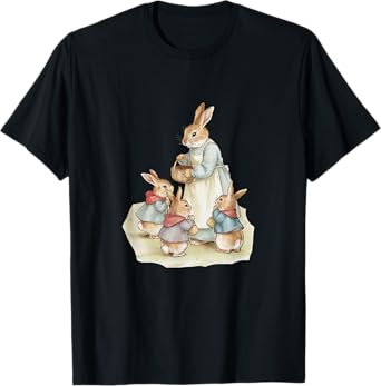 Retro Cottagecore Easter Bunny Vintage Easter Rabbit Women T-Shirt