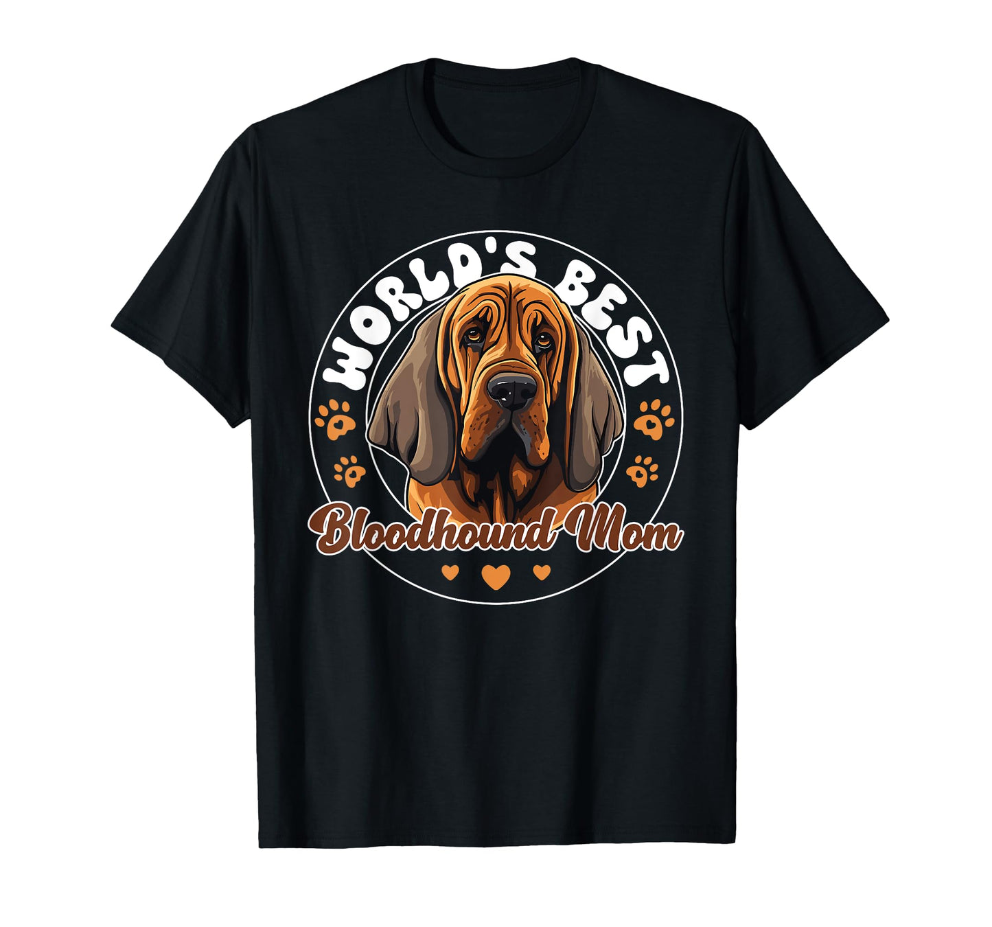 Bloodhound Groovy World's Best Bloodhound Mom T-Shirt