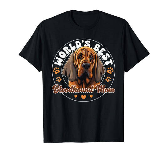 Bloodhound Groovy World's Best Bloodhound Mom T-Shirt