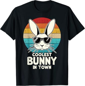 Coolest bunny in town for easter day kids toddler T-Shirt