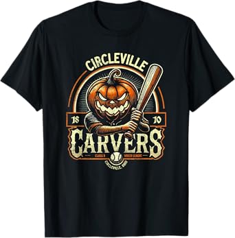 Spooky Halloween Circleville Carvers Minor League Baseball T-Shirt