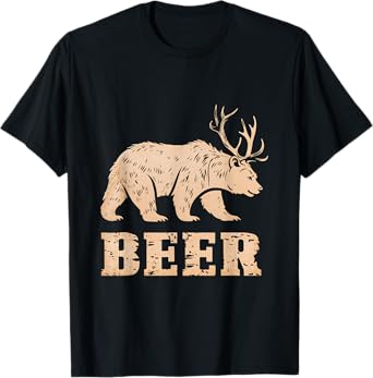 Beer Bear Animal Rustic Vintage Brewery T-Shirt