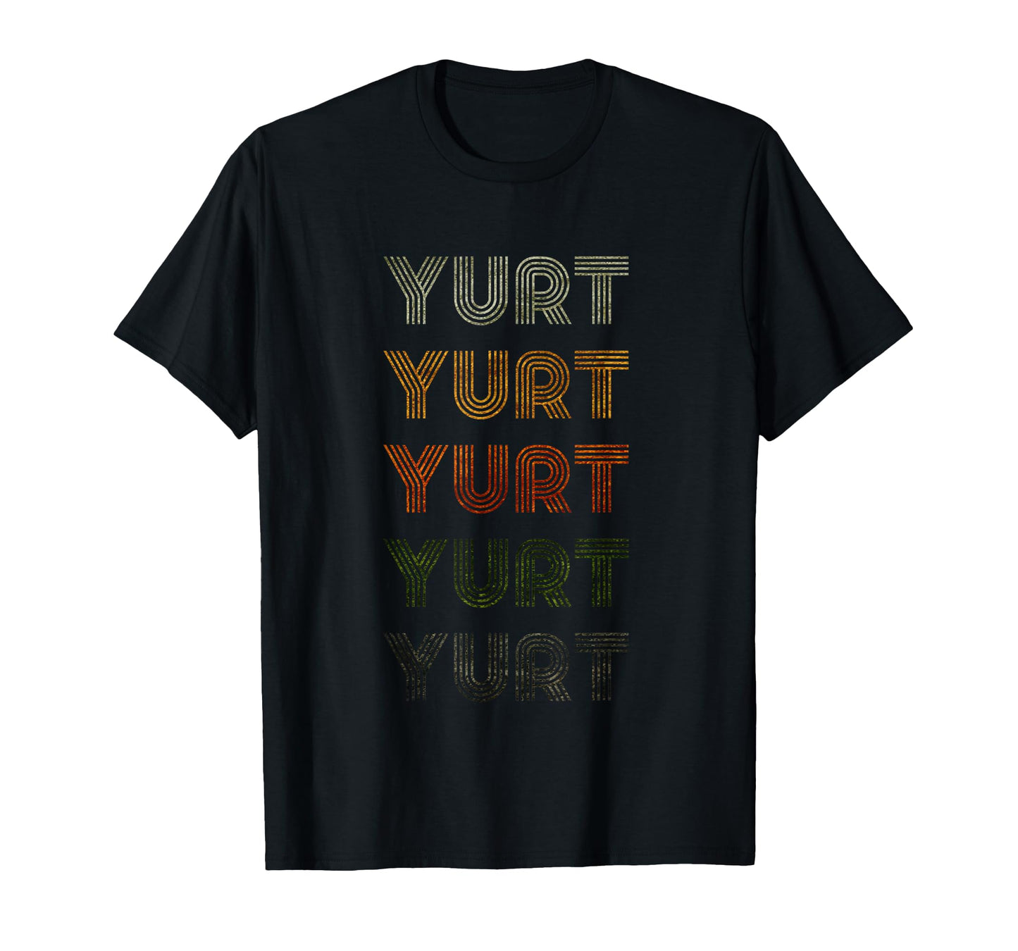 Love Heart Yurt Tee Grunge Vintage Style Black Yurt T-Shirt