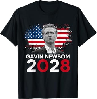 Gavin Newsom 2028 For President Election Campaign Men Women T-Shirt