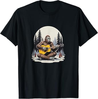 Bigfoot Jam Session - Funny Guitar & Beer Tee T-Shirt