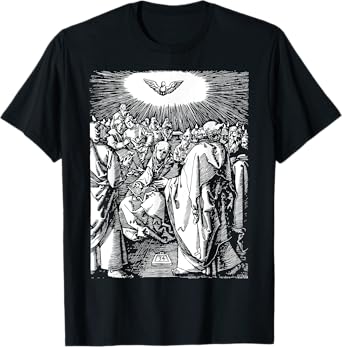 Pentecost Dove Tongues of Fire Flame Holy Spirit Catholic T-Shirt