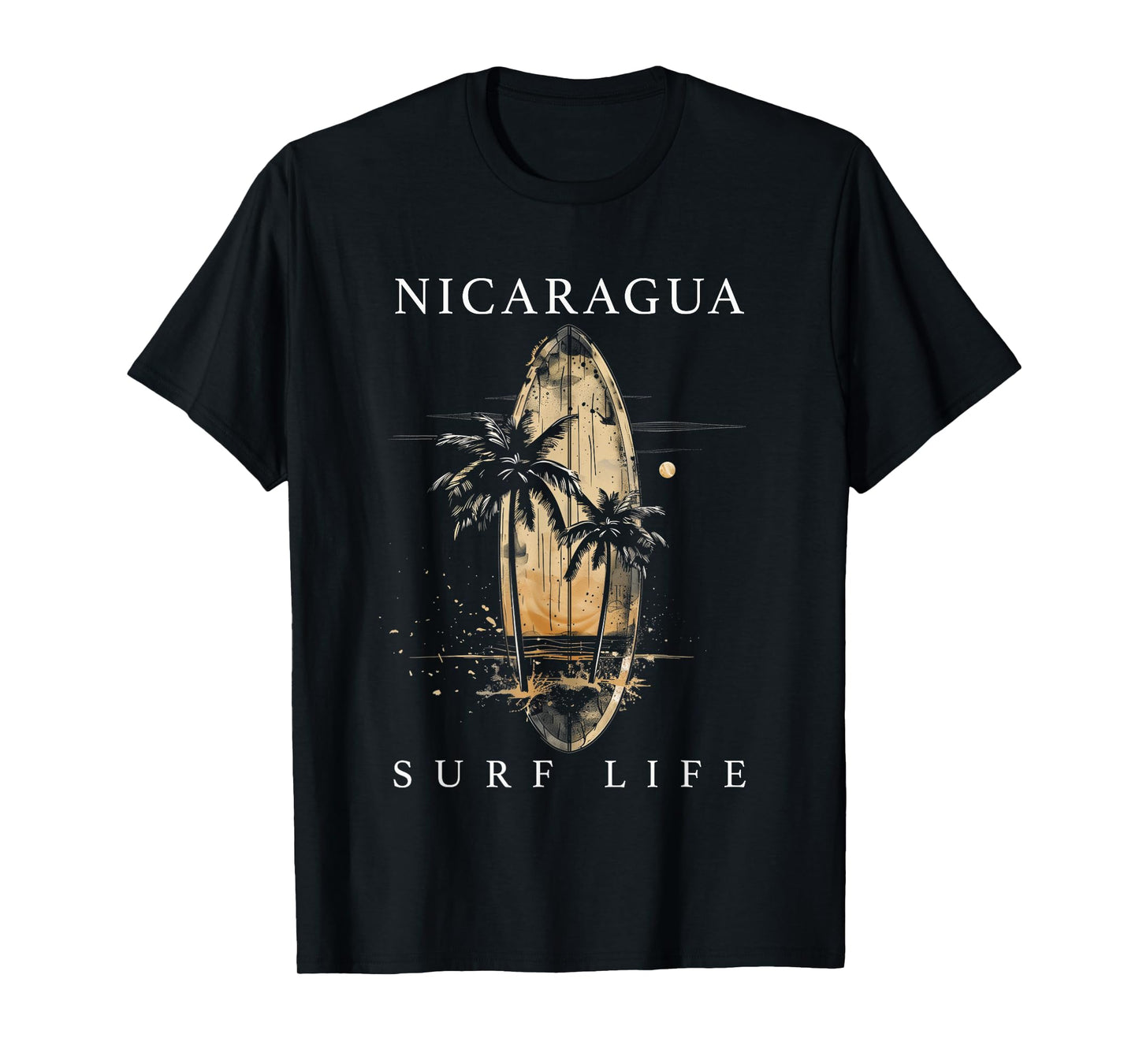 Nicaragua Nica Surf Vintage Surfing Surfer T-Shirt