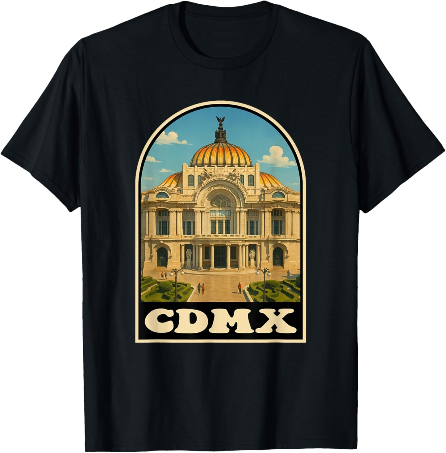 Mexico City CDMX Vintage Travel Illustration T-Shirt