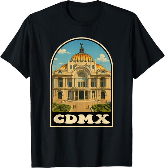 Mexico City CDMX Vintage Travel Illustration T-Shirt