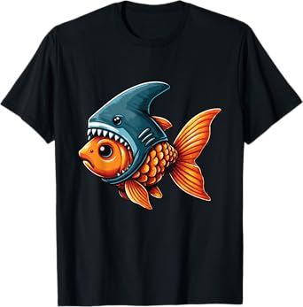 Ambitious Goldfish Dreams Big Shark Transformation T-Shirt