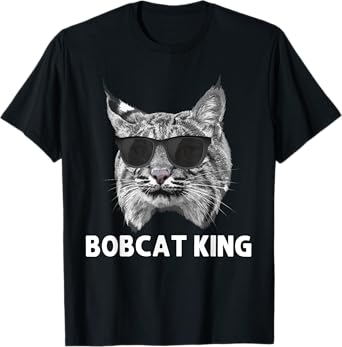 Cool Bobcat Art For Men Dad Father Animal Bobcat Lover T-Shirt
