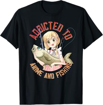 Lucky Fishing Gear for Fishermans and Anime Manga Lovers T-Shirt