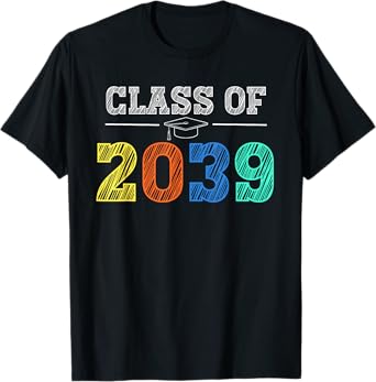 Class of 2039 Grow With Me First Day of School Graduation T-Shirt