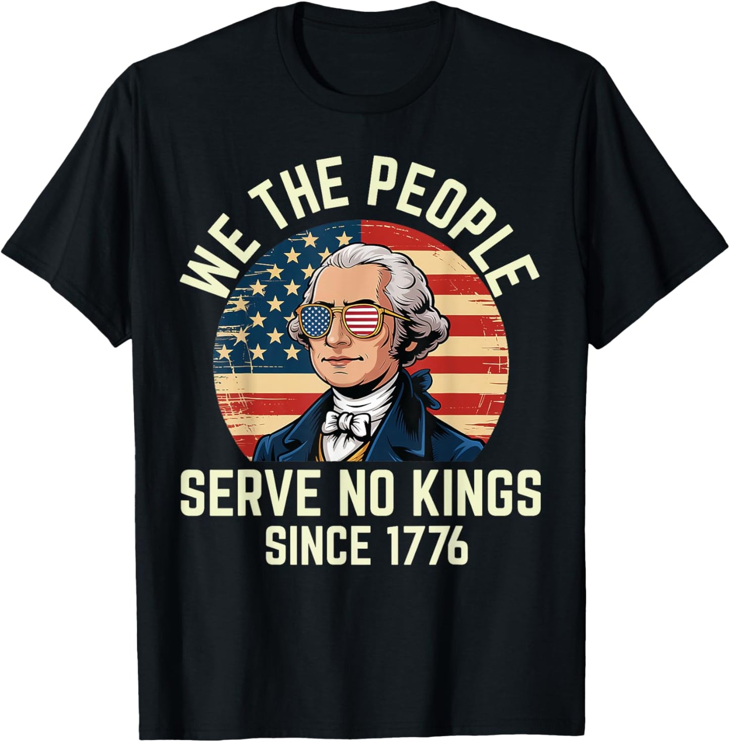 4th Of July No King In Usa 1776 Patriotic American Flag T-shirt