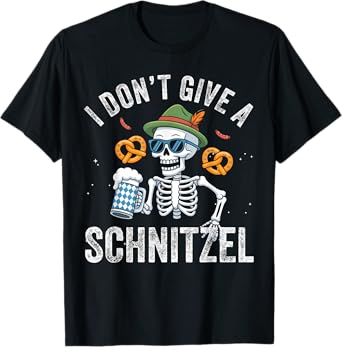 I Don't Give A Schnitzel German Party Oktoberfest Beer T-Shirt