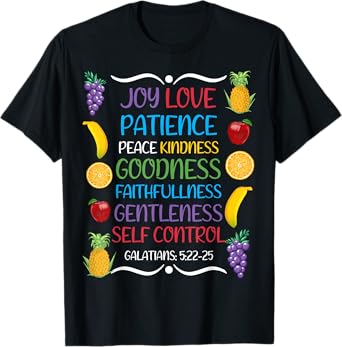 Awesome Galatians Fruit Of The Spirit Religious Verses T-Shirt