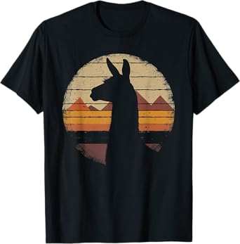 Llama Alpaca - Retro 70s 80s Graphic Vintage Men Women Kids T-Shirt