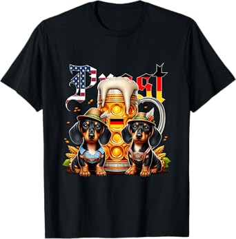 Prost Beer Oktoberfest Drinking Vintage German Flag T-Shirt