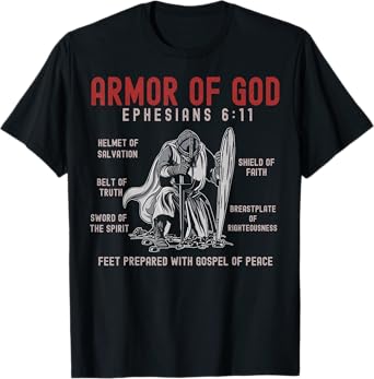 Put On The Full Armor Of God Bible Chapters - Christian T-Shirt