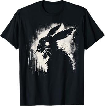 Creepy Goth Rabbit, Horror Bunny, Weirdcore Rabbit T-Shirt