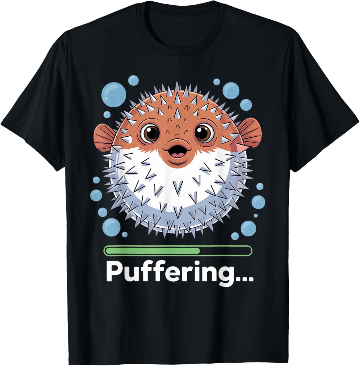 Puffering Fishing Fish Cute Pufferfish T-Shirt