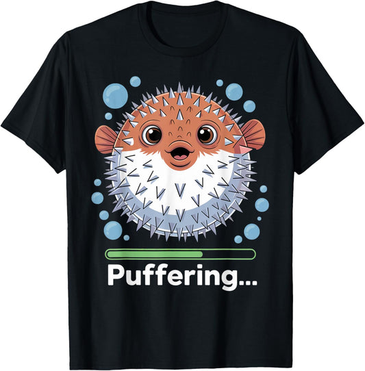 Puffering Fishing Fish Cute Pufferfish T-Shirt