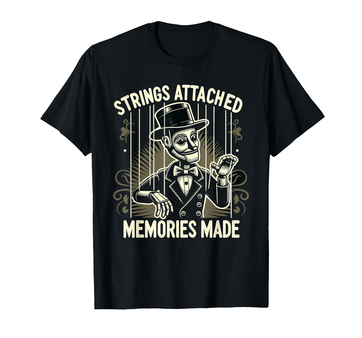 Puppet Mastery Shadow Play Ventriloquist Performance Art T-Shirt