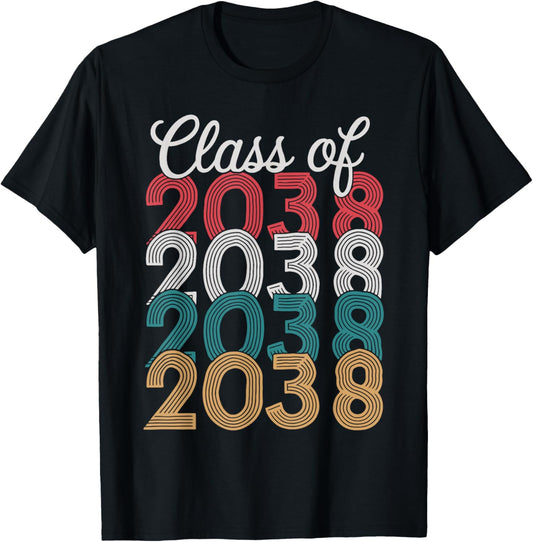 Class Of 2038 Grow With Me First Day Of School Graduation Kids T-shirt by TeeBrew